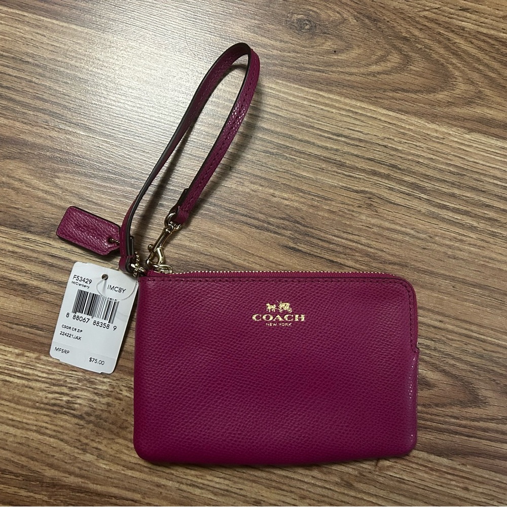 Coach Magenta Wristlet